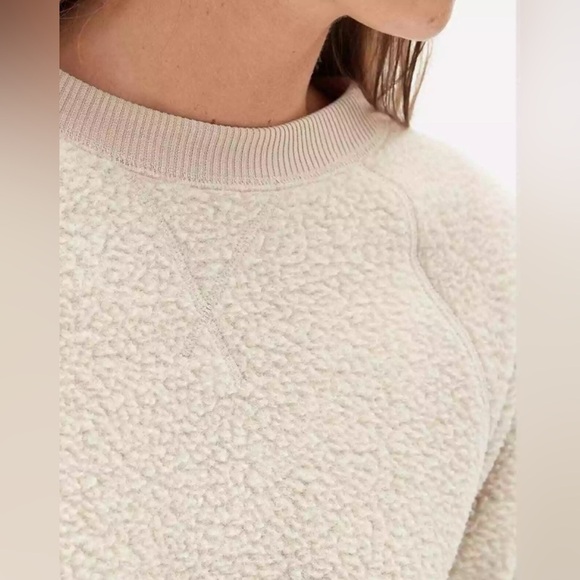 Everlane The Renew Raglan Sherpa Fleece Sweatshirt- Women’s Medium - Picture 2 of 7